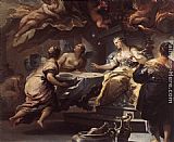 Spirit Paintings - Psyche Served by Invisible Spirits by Luca Giordano
